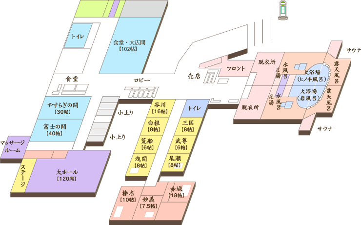 館内案内 | 群馬温泉やすらぎの湯｜群馬県高崎市の日帰り天然温泉